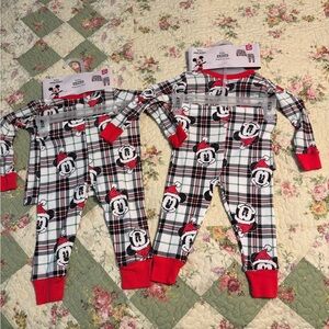 Mickey Mouse Plaid Pajama 2 Sets 18 M